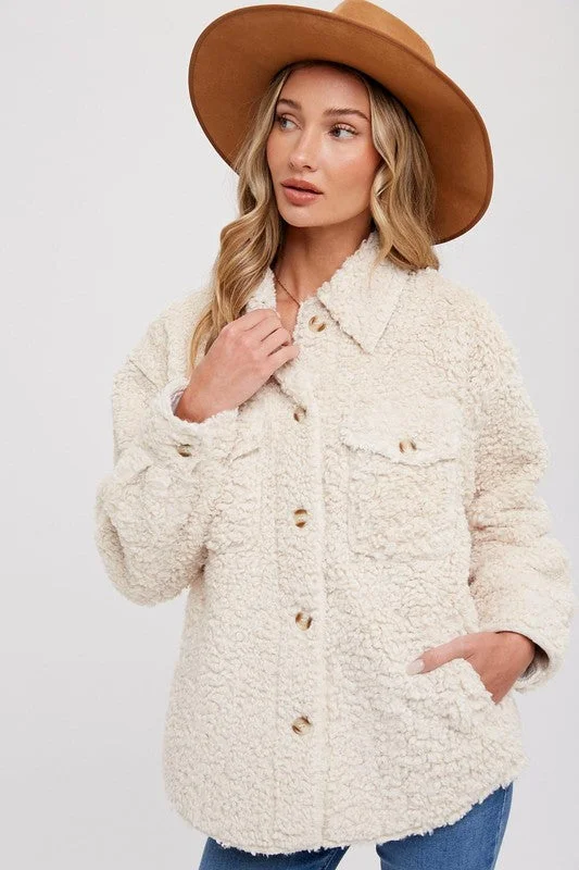 Nolan Boucle Woven Pocketed Jacket