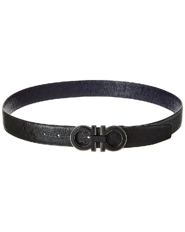 Ferragamo Gancini Reversible & Adjustable Leather Belt