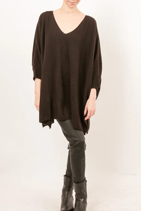 IRINA PONCHO IN PURE NEPALESE CASHMERE