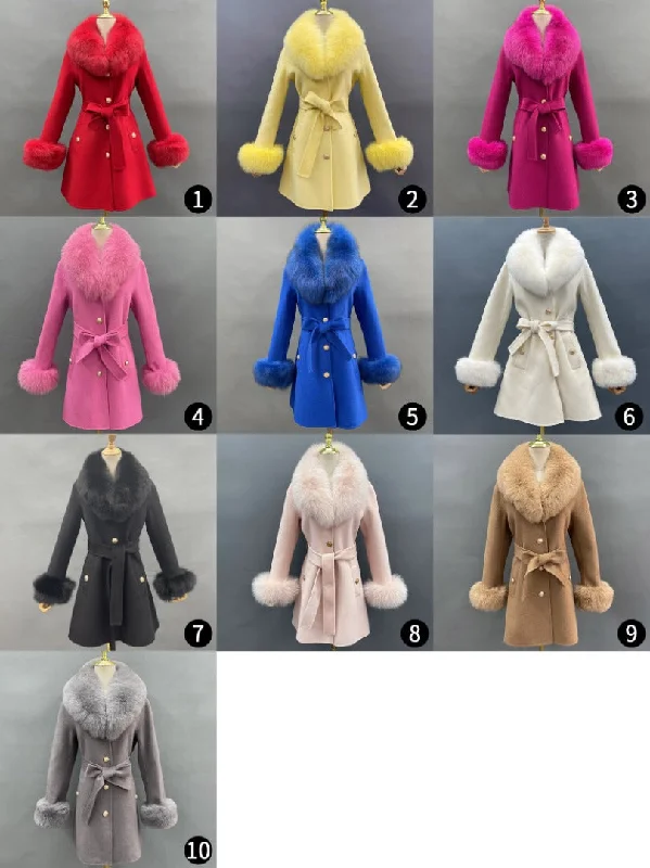 Cashmere Fox Fur Coat 2022