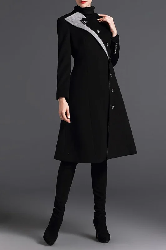 Katy Black Wool Winter Coat