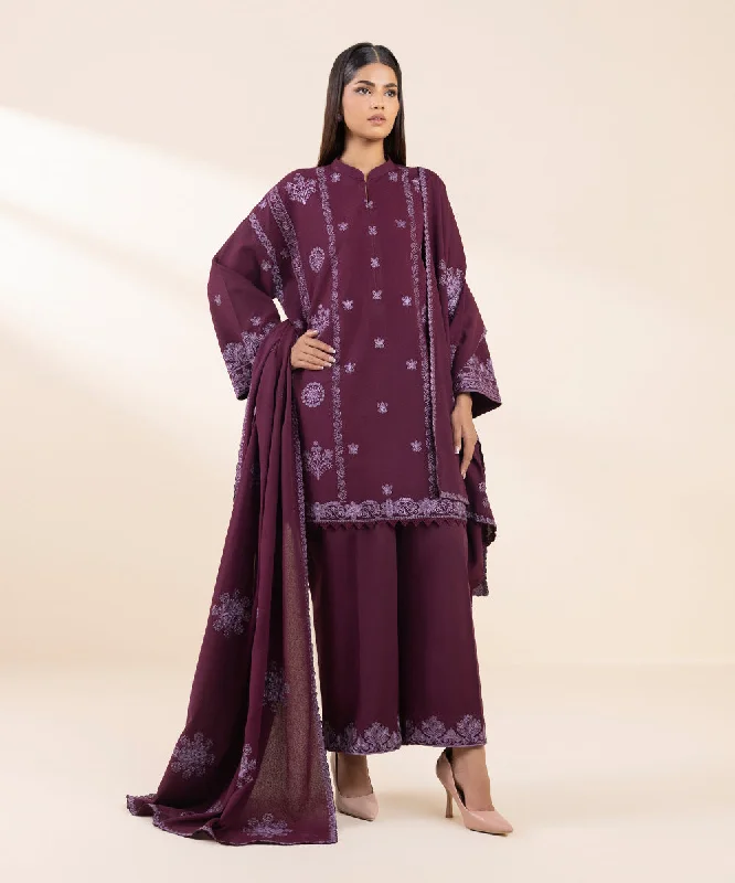 3 Piece - Embroidered Karandi Suit