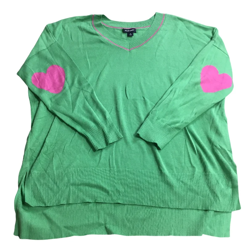 Top Long Sleeve By Clothes Mentor In Green & Pink, Size: Xl