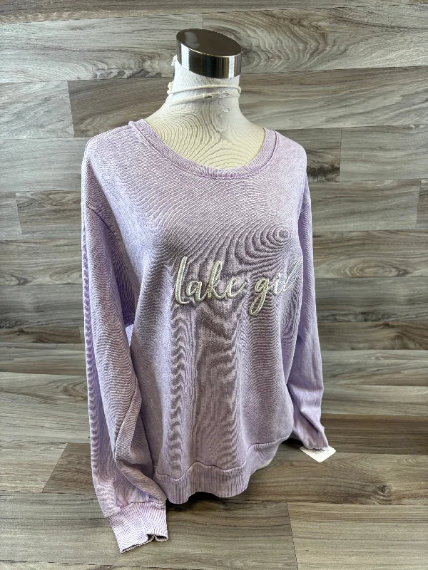 Top Long Sleeve By Clothes Mentor In Purple, Size: M