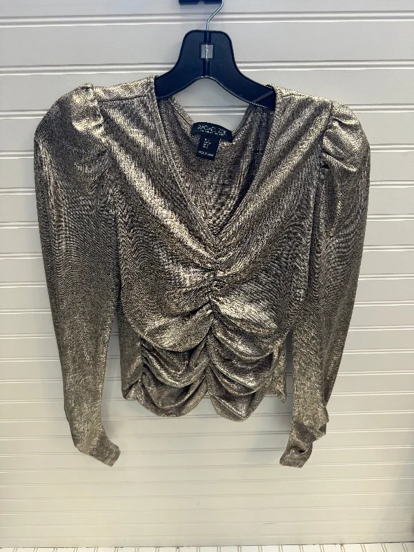 Top Long Sleeve By Rachel Zoe In Gold, Size: S